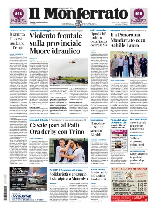 Il Monferrato - Edizione 68 del 10/09/2024